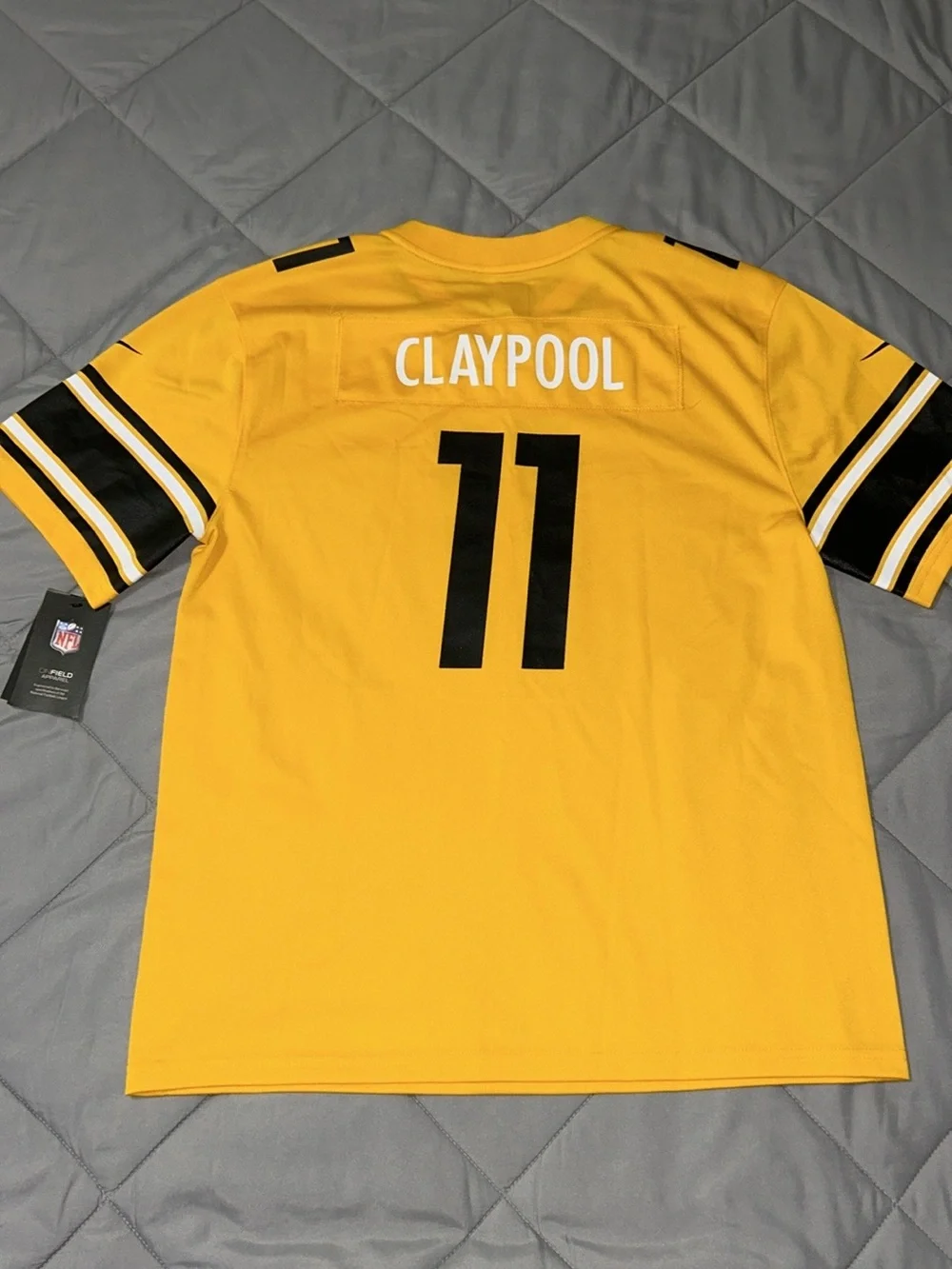 Nike NFL Pittsburgh Steelers Yellow and Black Youth Football Jersey #11 CLAYPOOL